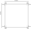 Dimensions of VTAP100 -SQ wallbox label recess