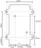 Diagram showing PCB mounting holes