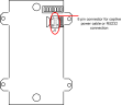 Diagram showing RS-232 connector location