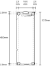 Diagram showing PCB mounting holes