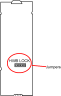 Position of jumpers on VTAP50-MOD PCB