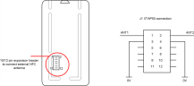 Expansion header to connect external NFC antenna