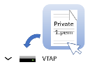 Copy the key file on to the VTAP100