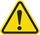 Safety warning triangle icon